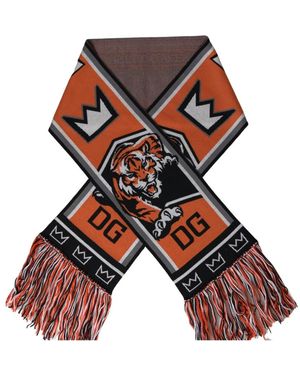 Dolce & Gabbana Accessoires ,Veelkleurig ,Wol Silky Scarves - Bruin