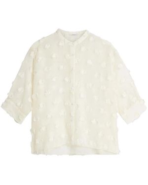 Summum Overhemden ,Polyester Blouse 3D New - Wit