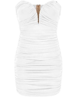 Elisabetta Franchi Short Dresses - White