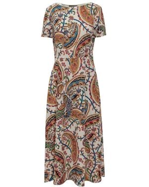 Etro Midi-Kleid Mit Paisley-Print - Natur