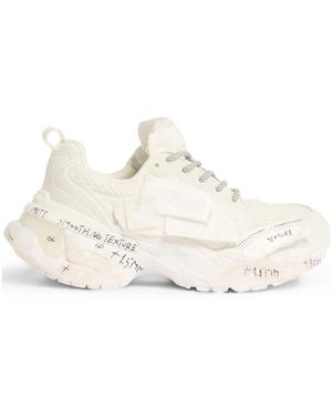DSquared² Chunky Sole Sneakers Met Artistieke Details - Wit