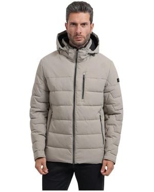 Bugatti Steppjacke Mit Kapuze - Grau