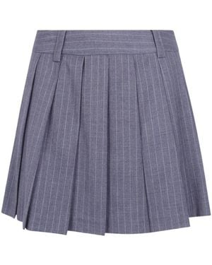 DUNST Rokken ,Grijs ,Polyester Plissirok - Blauw