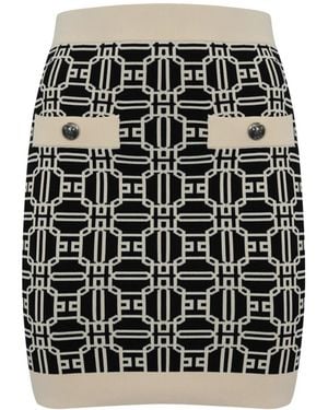 Elisabetta Franchi Short Skirts - Nero