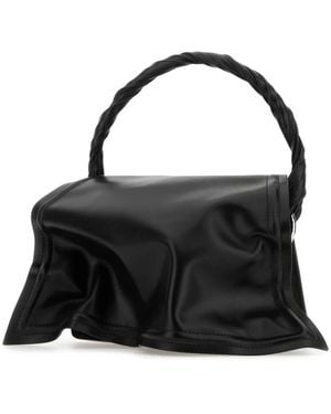 トートバッグ Y PROJECT Black leather handbag (620BA008S41 SHINYBLACK) ブラック（黒）系 Y PROJECT(ワイプロジェクト) トートバッグ