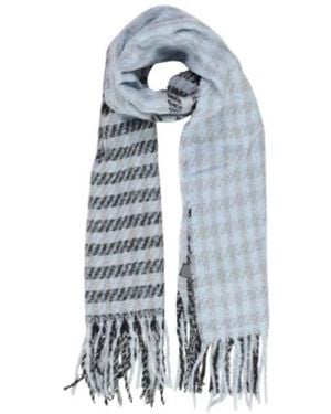 ONLY Hahnentritt-Streifen Schal - Blau