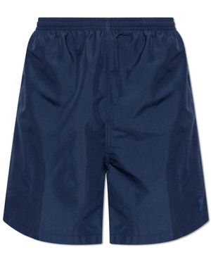 Ami Paris Shorts Met Logo - Blauw