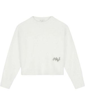 OLAF HUSSEIN Round-Neck Knitwear - Bianco