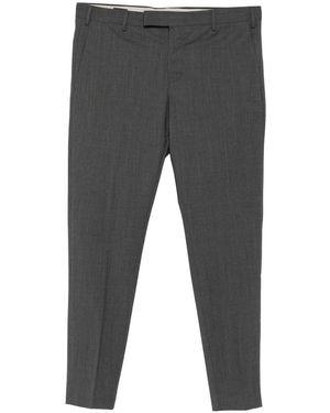 PT Torino Antracietgrijze Haakrits Broek - Grijs