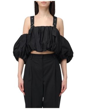 Pinko Top Mit Quadratischem Ausschnitt, Modernes Design - Schwarz