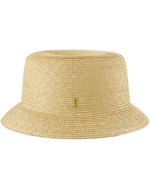 Saint Laurent Maglina Straw Bucket Hat - Naturel