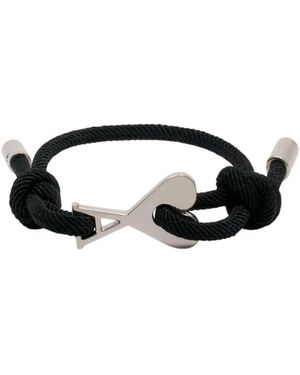 Ami Paris Ami De Coeur Corde Bracelet - Zwart