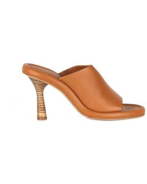 Paloma Barceló Heeled Mules - Brown