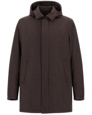 Herno Single-Breasted Coats - Marrón
