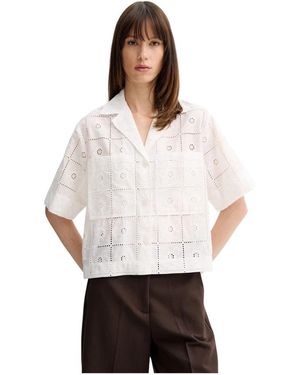 Paul Smith Overhemden ,Katoen Bloemenprint Shirt - Wit