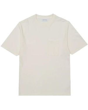Edmmond Studios Tops ,Wit ,Katoen Mini Logo T-Shirt