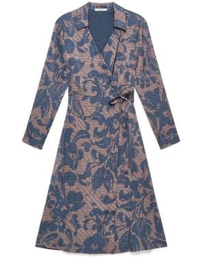 Maliparmi Sweet Foliage Jurk - Blauw