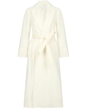 Eleventy Belted Coat - Wit