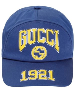 Gucci Accessoires ,Blauw ,Katoen Caps