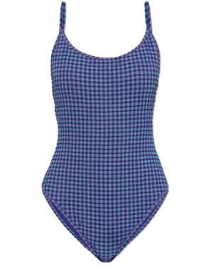 The Upside Badmode ,Paars ,Polyester One-Piece Badpak Aliki - Blauw