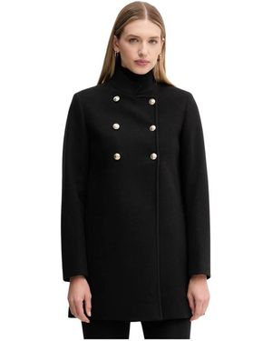 GAUDI Jassen ,Zwart ,Leer Double-Breasted Coat