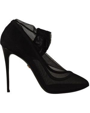 Dolce & Gabbana Elegant Stretch Socks Boots - Black
