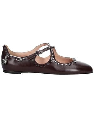 Bally Beliska Nieten Ballerina - Braun
