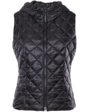 Fay Gilet Trapunta Con Cappuccio - Schwarz