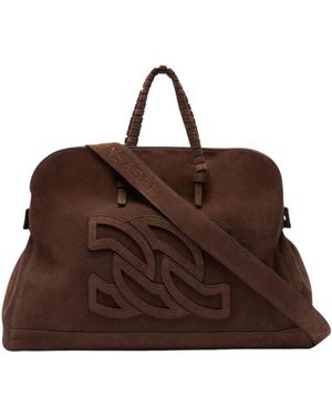 Casadei Park Avenue Velours Tas - Bruin