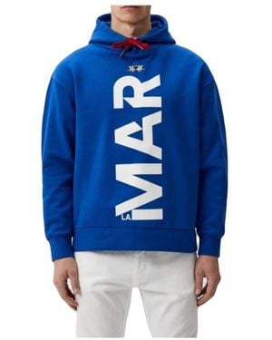 La Martina Hoodies & Sweatvesten ,Blauw ,Blauwe Sweatshirts Wmf 602Fp 55707037