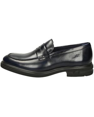 Fluchos Schoenen ,Blauw ,Leer Belgas Moccasin - Zwart