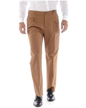Daniele Alessandrini Straight Trousers - Brown