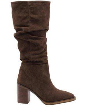 Alpe Heeled Boots - Marrone