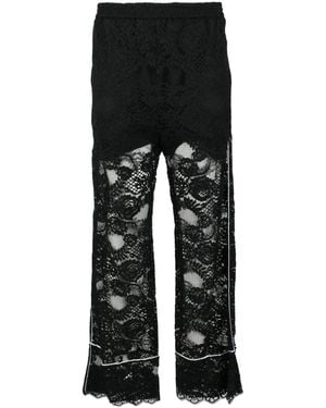 MSGM Straight Trousers - Black