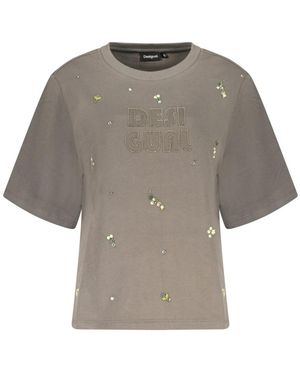Desigual Oporto Sweatshirt Met Korte Mouwen - Grijs