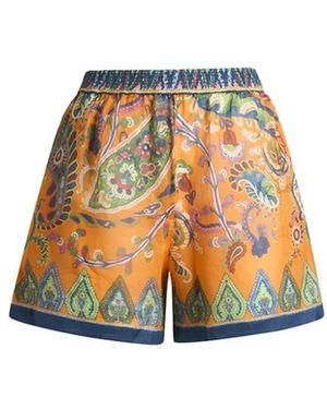 Etro Korte Broeken ,Veelkleurig ,Strandshort Met Trekkoord - Meerkleurig