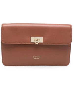Ferragamo Gancini Clutch - Bruin