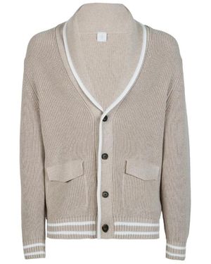 Eleventy Truien & Vesten ,Katoen Cardigan Collo A Scialle - Grijs