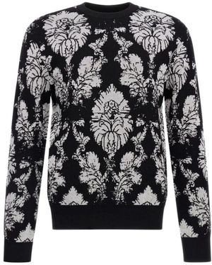 Roberto Cavalli Broccato print pullover - Schwarz