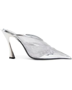 Mugler Heeled Mules - White