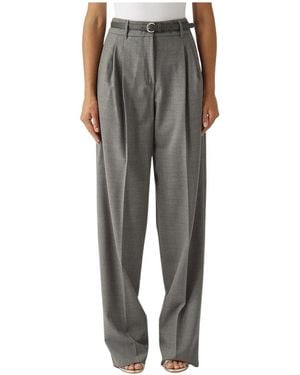 Max Mara Wijde Broeken - Grijs