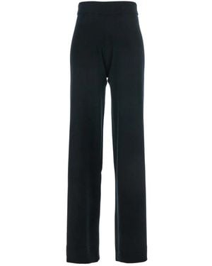 Allude Wide Trousers - Negro