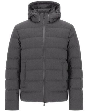 Herno Daunenjacke Aus Technischer Wolle - Grau