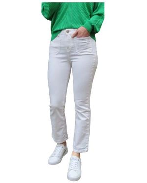 Islow Olivia crop flare hose - Grün