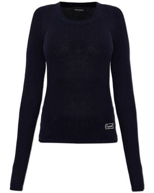 DSquared² Wollpullover Mit Rollkragen - Blau