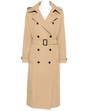 Gucci Jassen ,Leer Trenchcoat - Naturel