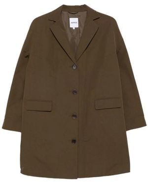 Aspesi Single-Breasted Coats - Brown