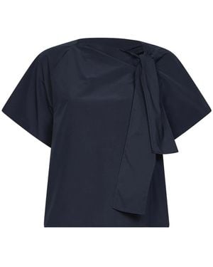 Weekend by Maxmara Asymmetrische Rundhalsbluse - Blau