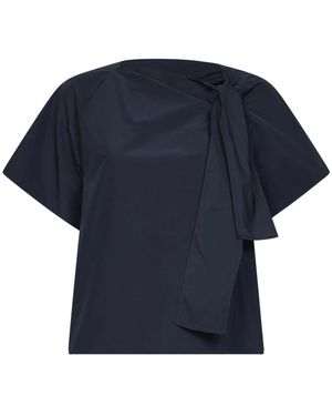 Weekend by Maxmara Asymmetrische Blouse Met Ronde Hals - Blauw
