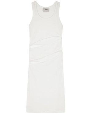 Coperni Spiral Tank Dress - Wit